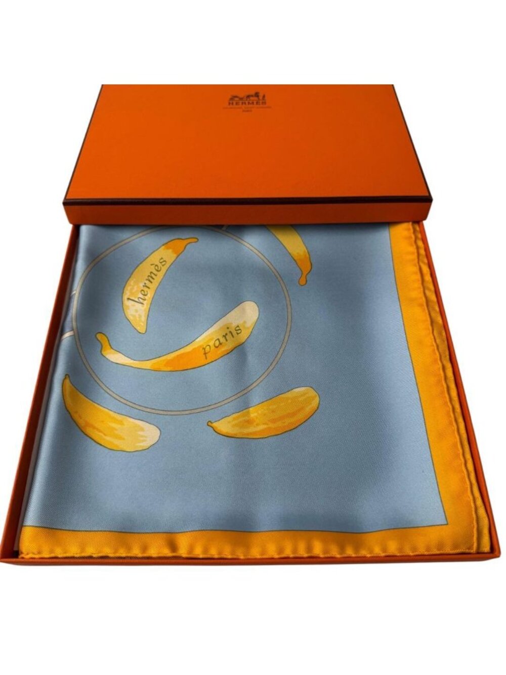 Hermes Carre 90 Leave It to the Wind Ribal Chain Ko Silk Scarf